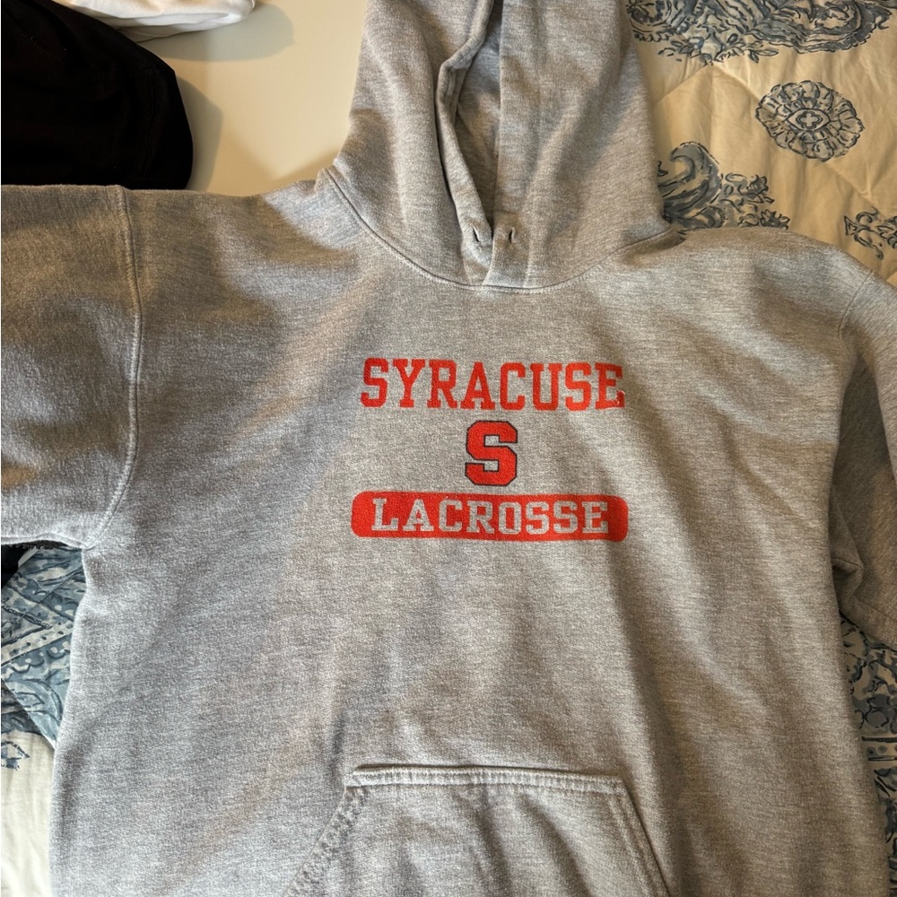 Gray Syracuse Lacrosse Hoodie